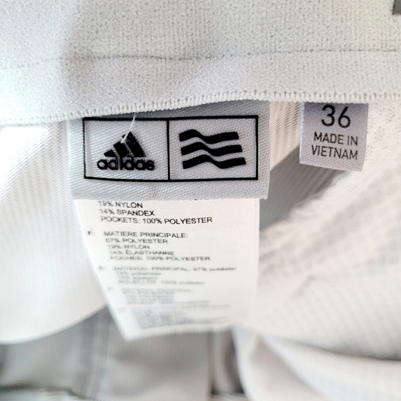 Adidas Gray Pin Stripe Flex Performance Stretch Golf‎ Shorts Size 36 - Picture 5 of 7